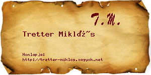 Tretter Miklós névjegykártya