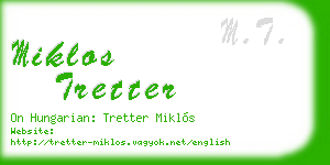 miklos tretter business card